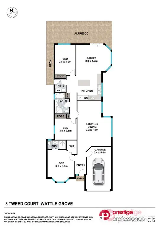 Floorplan of Homely house listing, 8 Tweed Court, Wattle Grove NSW 2173