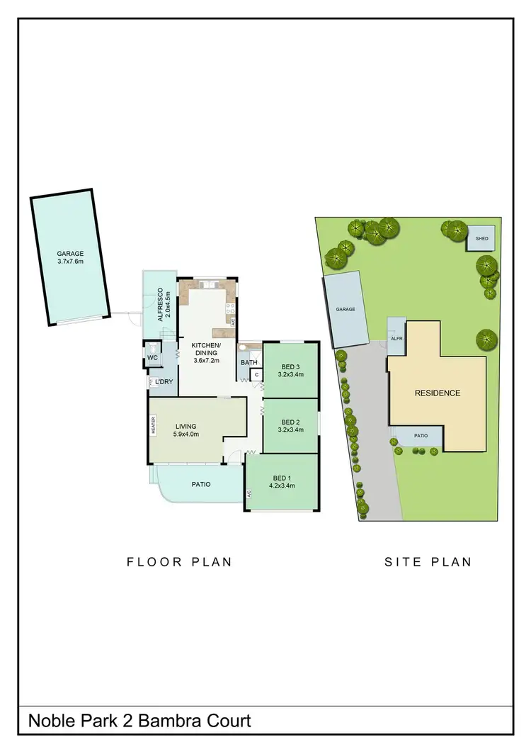 Floorplan of Homely house listing, 2 Bambra Court, Noble Park VIC 3174