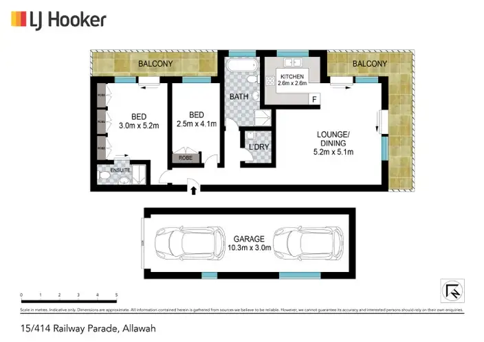 Floorplan of Homely unit listing, 15/414 Railway Parade, Allawah NSW 2218