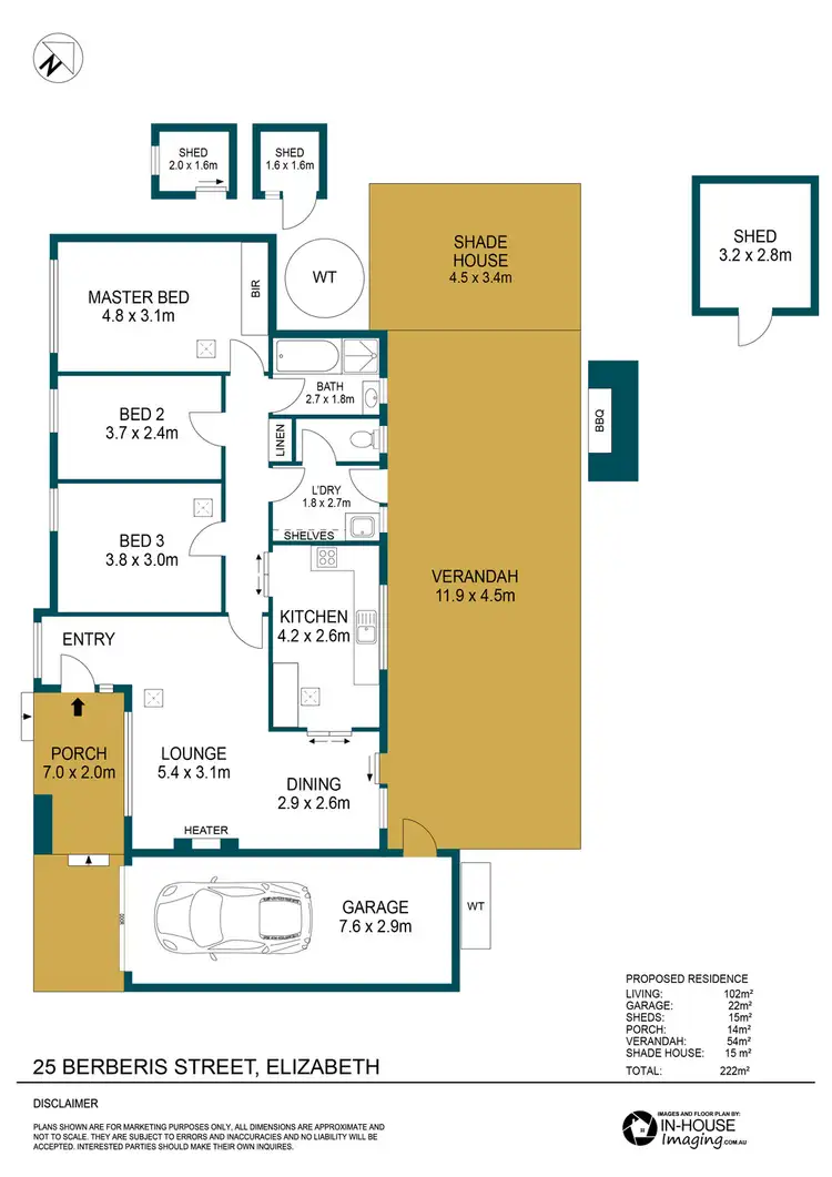 Floorplan of Homely house listing, 25 Berberis Street, Elizabeth Vale SA 5112