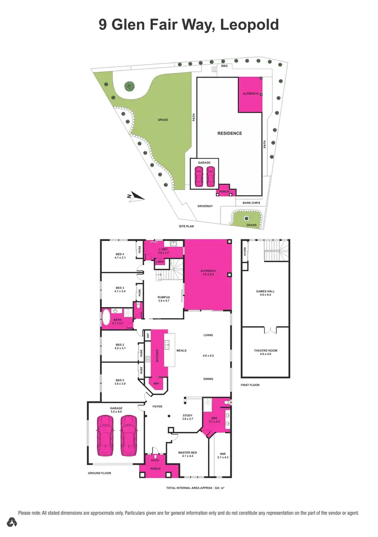 Floorplan of Homely house listing, 9 Glen Fair Way, Leopold VIC 3224