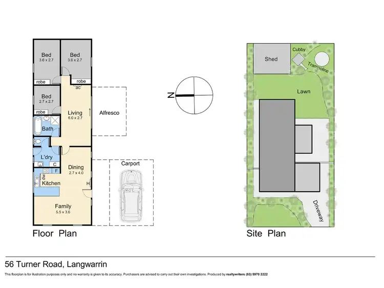 Floorplan of Homely house listing, 56 Turner Road, Langwarrin VIC 3910