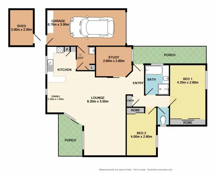 Floorplan of Homely unit listing, 3/12 George Say Court, Benalla VIC 3672