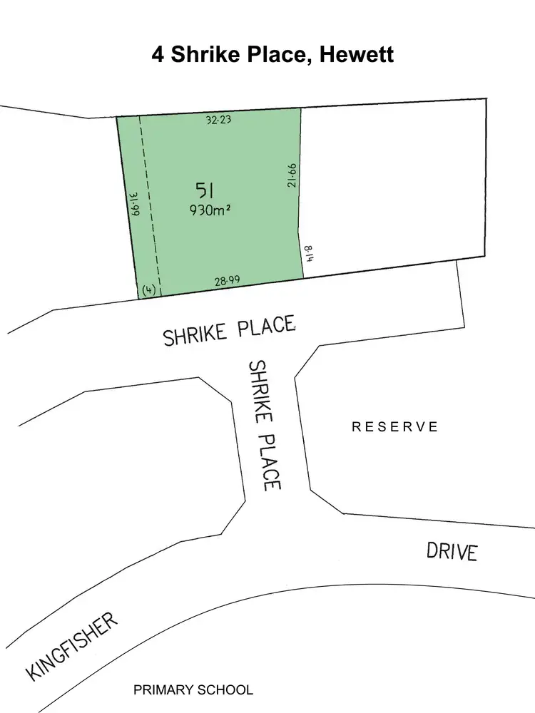 Floorplan of Homely land listing, 4 Shrike Place, Hewett SA 5118