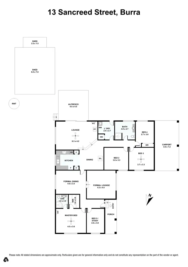 Floorplan of Homely house listing, 13 Sancreed Street, Burra SA 5417
