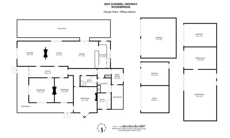 Floorplan of Homely house listing, 3624 Channel Highway, Woodbridge TAS 7162