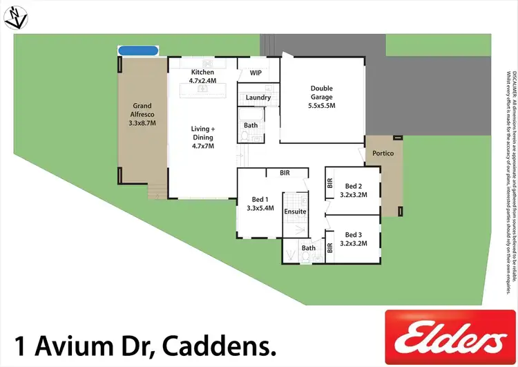 Floorplan of Homely house listing, 1 Avium Drive, Caddens NSW 2747