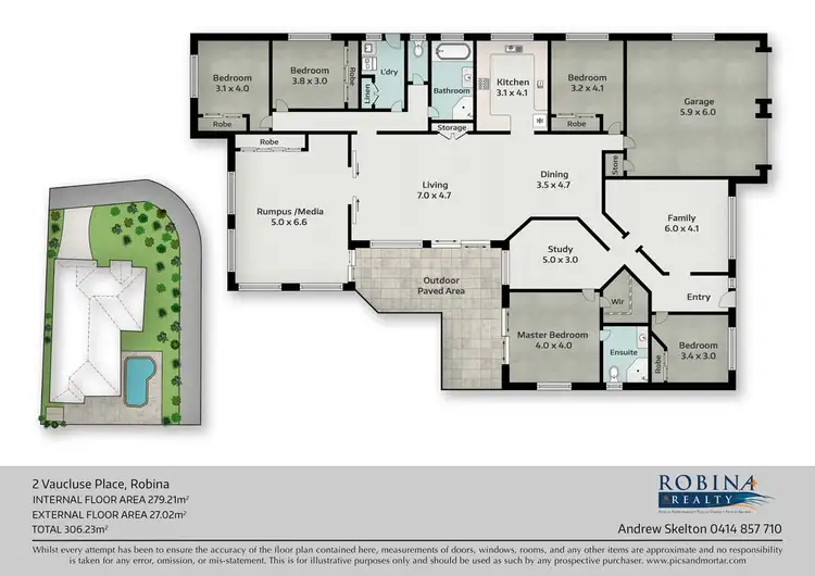 Floorplan of Homely house listing, 2 Vaucluse Place, Robina QLD 4226