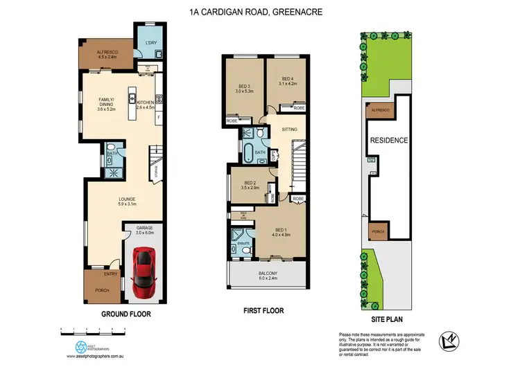 Floorplan of Homely semi-detached listing, 1a Cardigan Road, Greenacre NSW 2190