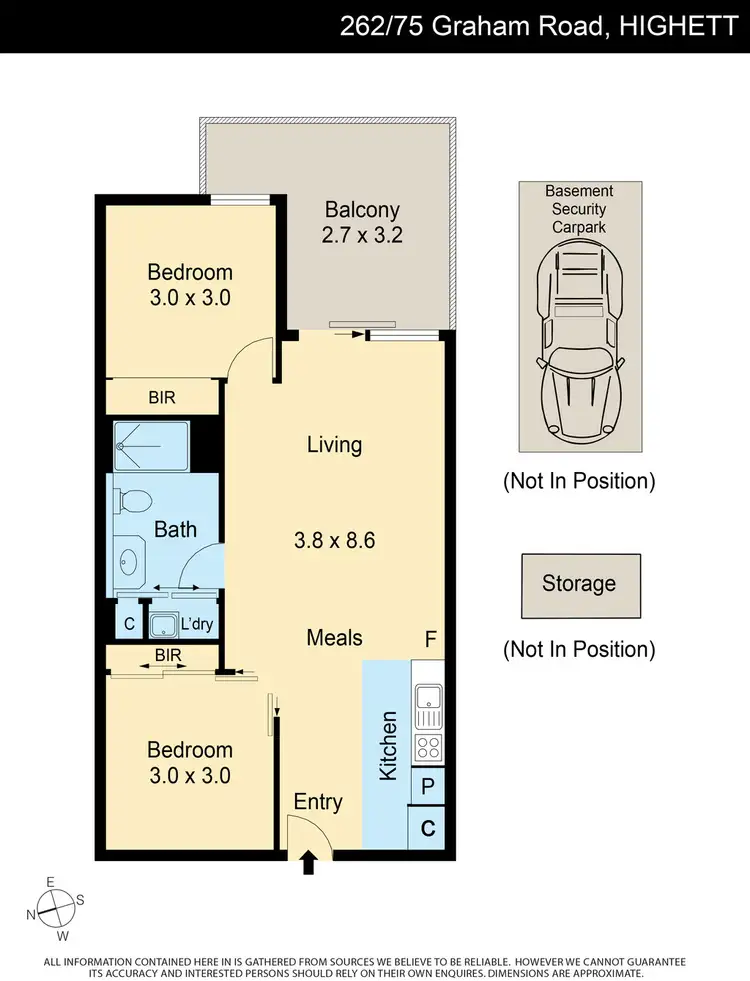 Floorplan of Homely apartment listing, 262/75 Graham Road, Highett VIC 3190