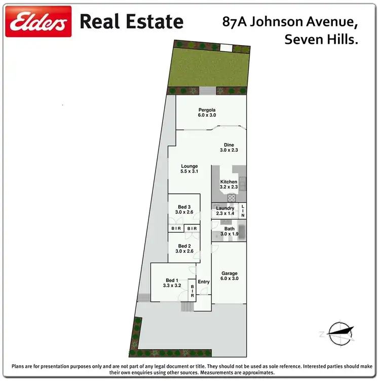 Floorplan of Homely semi-detached listing, 87A Johnson Avenue, Seven Hills NSW 2147