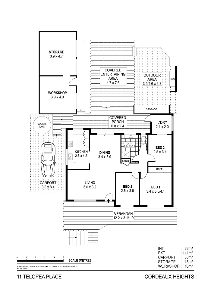 Floorplan of Homely house listing, 11 Telopea Place, Cordeaux Heights NSW 2526
