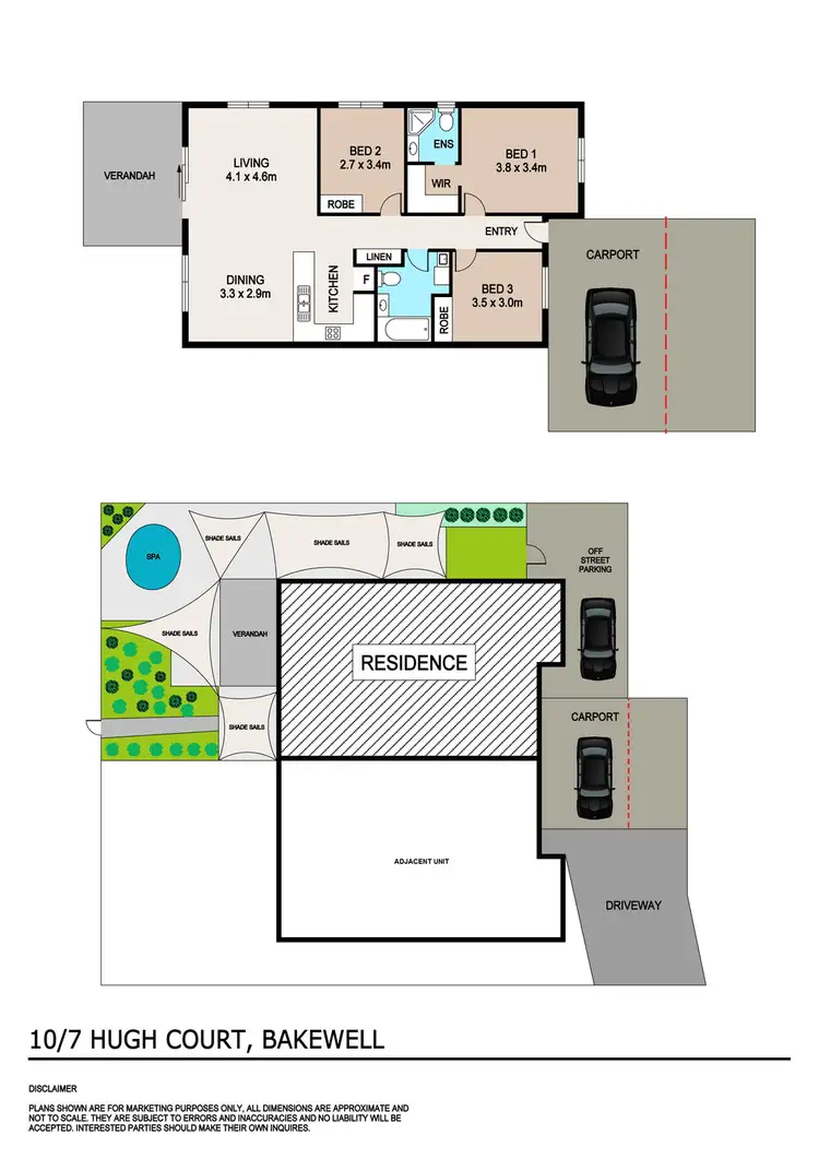 Floorplan of Homely unit listing, 10/7 Hugh Court, Bakewell NT 832