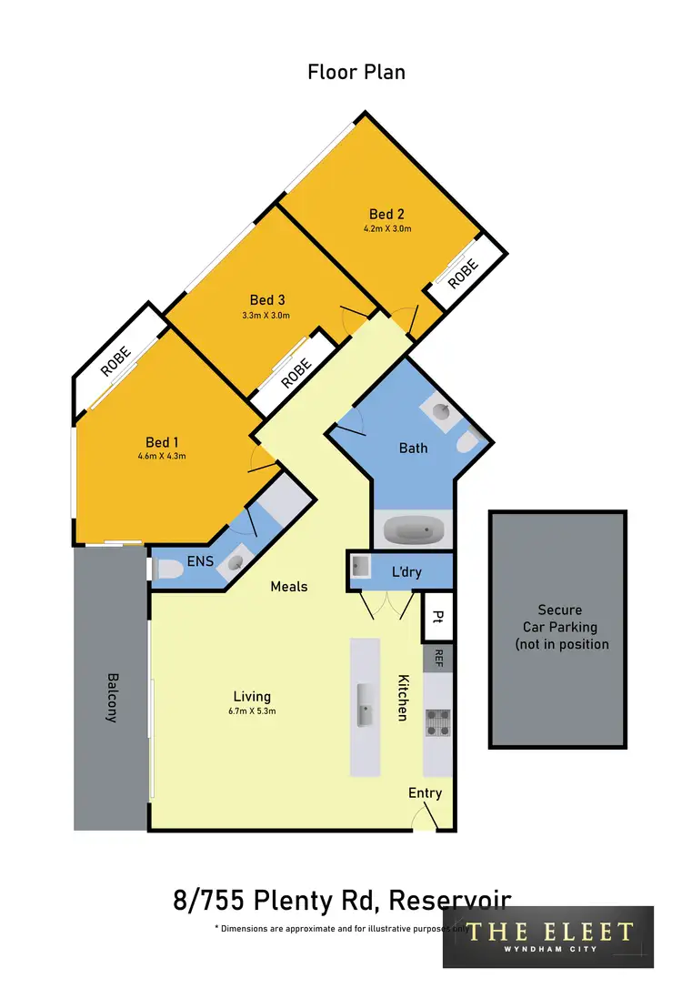 Floorplan of Homely apartment listing, 8/755 Plenty Road, Reservoir VIC 3073