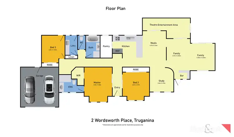 Floorplan of Homely house listing, 2 Wordsworth Place, Truganina VIC 3029