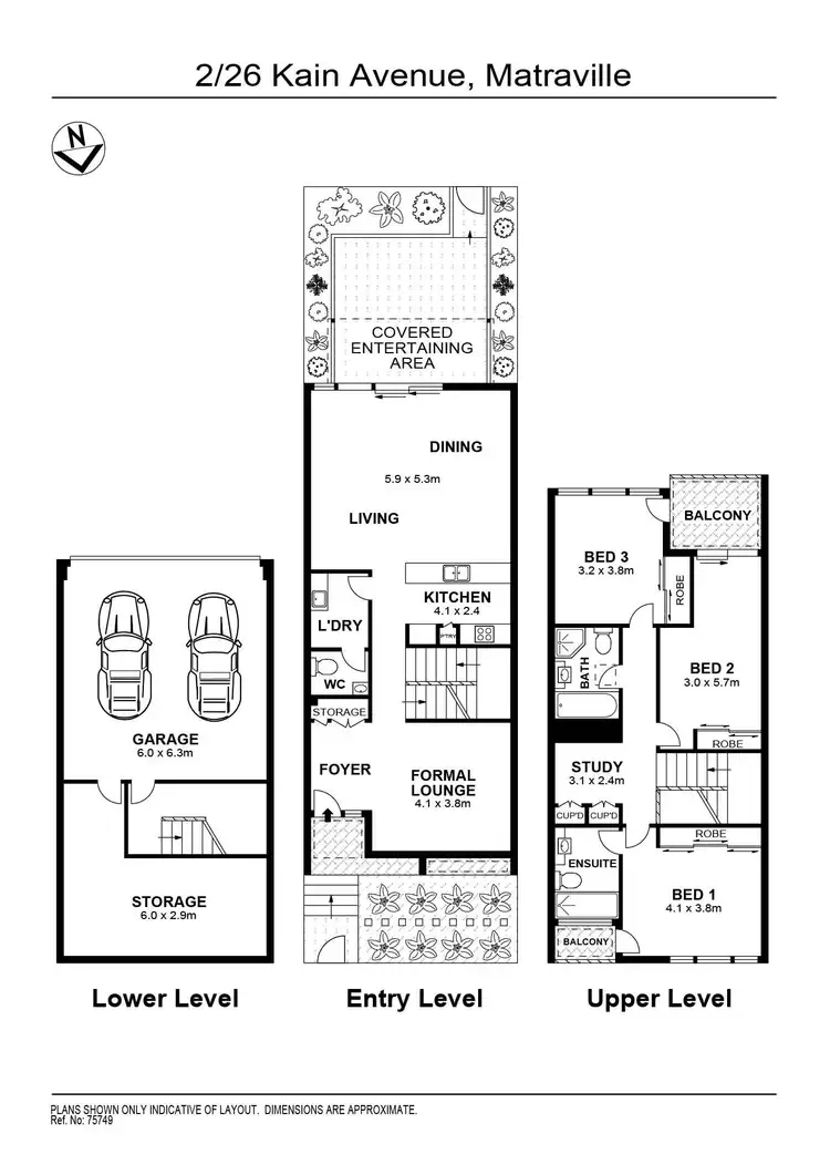 Floorplan of Homely townhouse listing, 2/26 Kain Avenue, Matraville NSW 2036