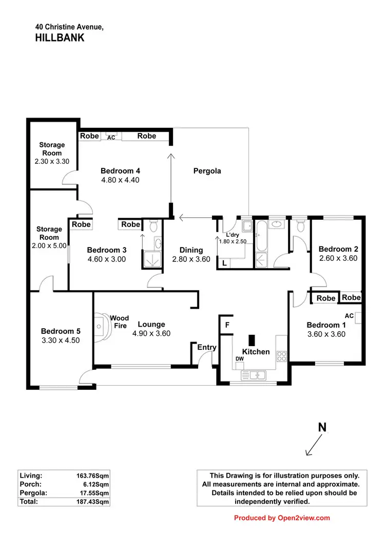 Floorplan of Homely house listing, 40 Christine Avenue, Hillbank SA 5112