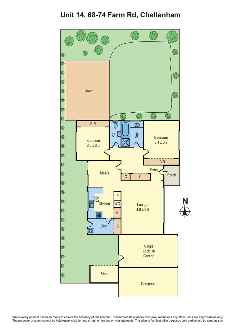 Floorplan of Homely unit listing, 14/68-74 Farm Road, Cheltenham VIC 3192