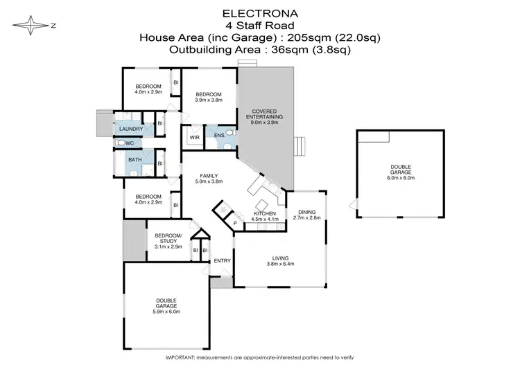 Floorplan of Homely house listing, 4 Staff Road, Electrona TAS 7054