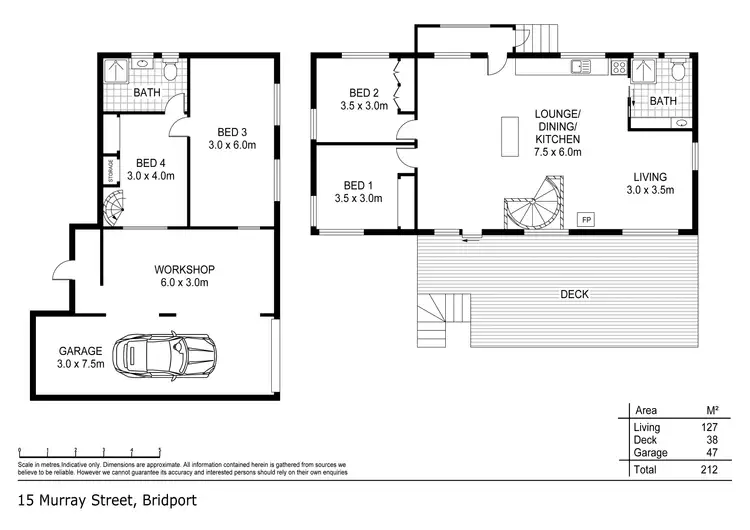 Floorplan of Homely house listing, 15 Murray Street, Bridport TAS 7262