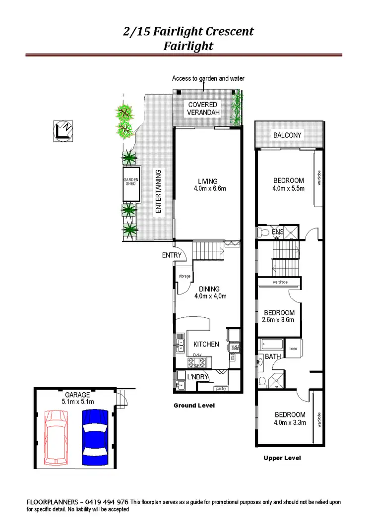 Floorplan of Homely apartment listing, 2/15 Fairlight Crescent, Fairlight NSW 2094