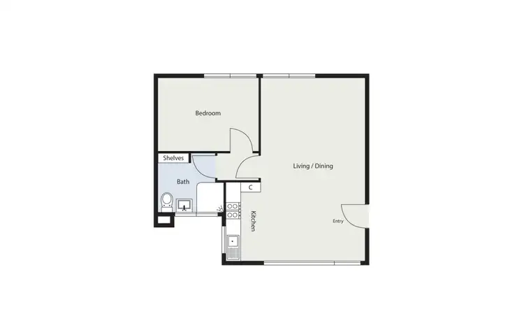 Floorplan of Homely unit listing, 3/14 Chauvel Street, Campbell ACT 2612