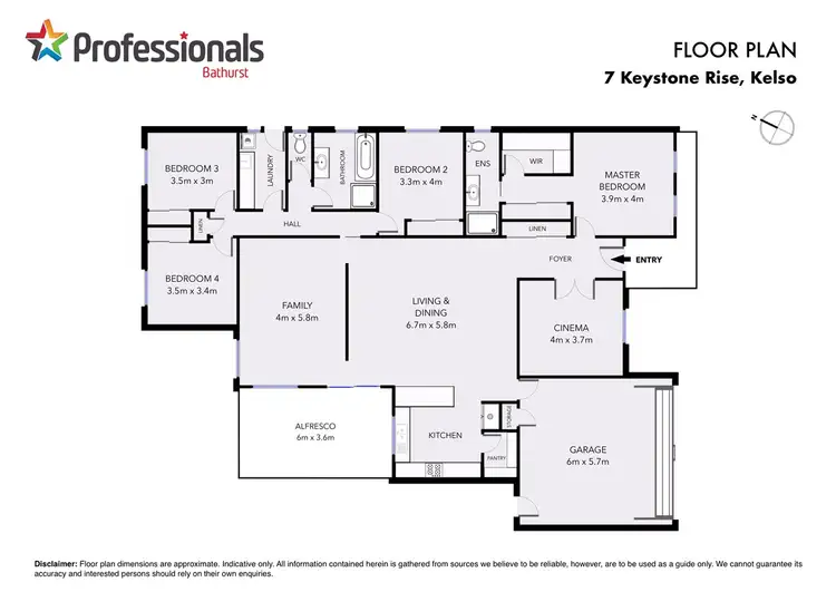 Floorplan of Homely house listing, 7 Keystone Rise, Kelso NSW 2795