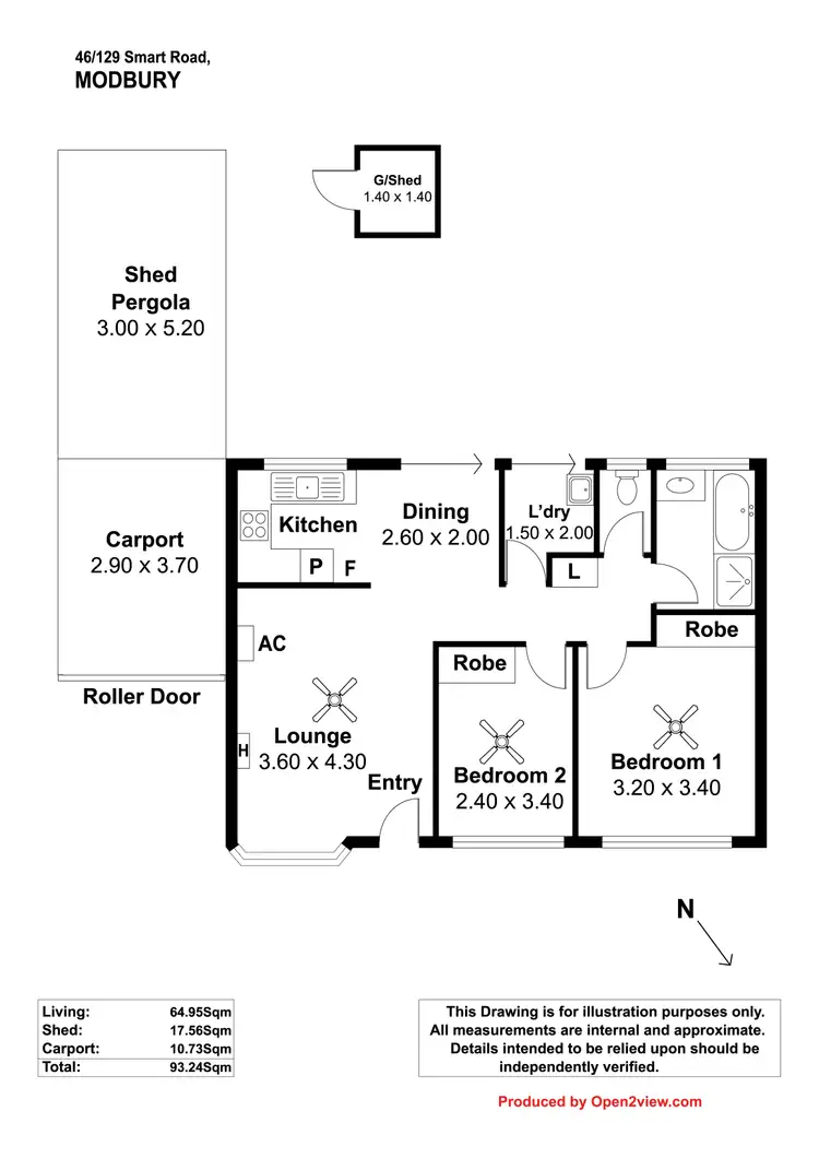 Floorplan of Homely unit listing, 46/129 Smart Road, Modbury SA 5092