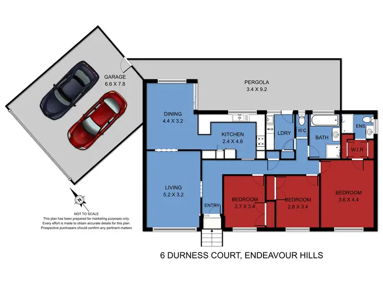Floorplan of Homely house listing, 6 Durness Court, Endeavour Hills VIC 3802