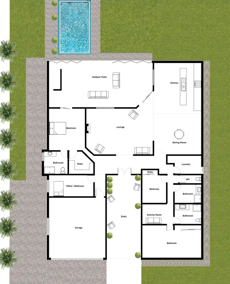 Floorplan of Homely house listing, 14 Jamaica Crescent, Bushland Beach QLD 4818
