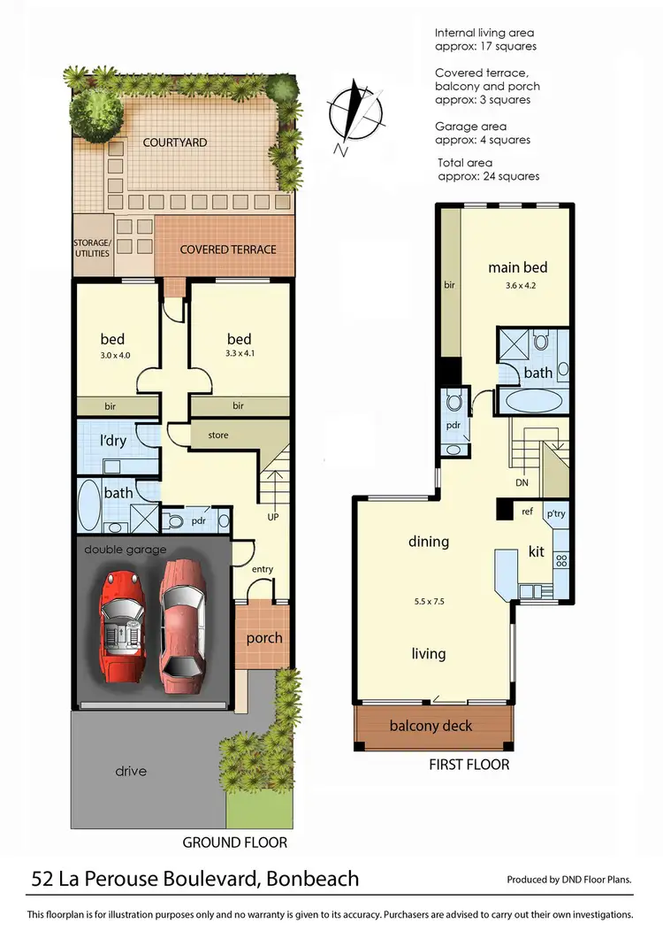 Floorplan of Homely townhouse listing, 52 La Perouse Boulevard, Bonbeach VIC 3196