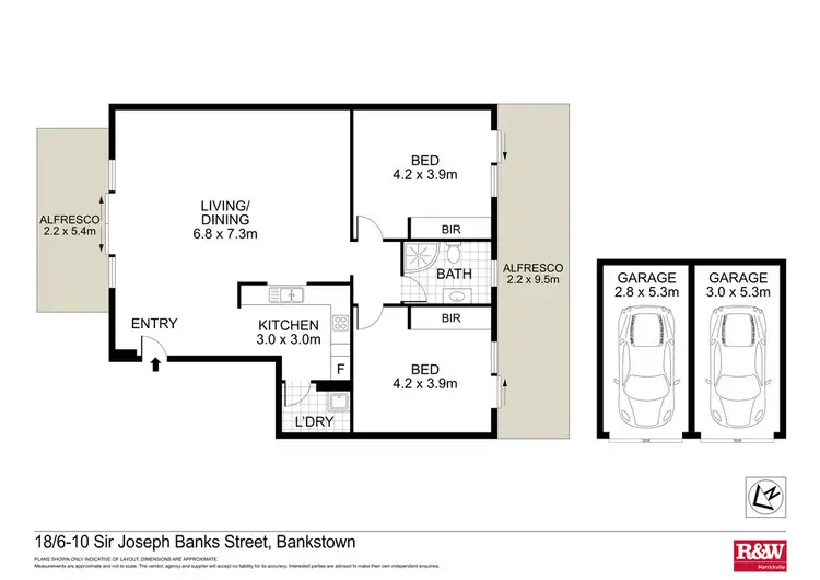 Floorplan of Homely unit listing, 18/6 Sir Joseph Banks Street, Bankstown NSW 2200