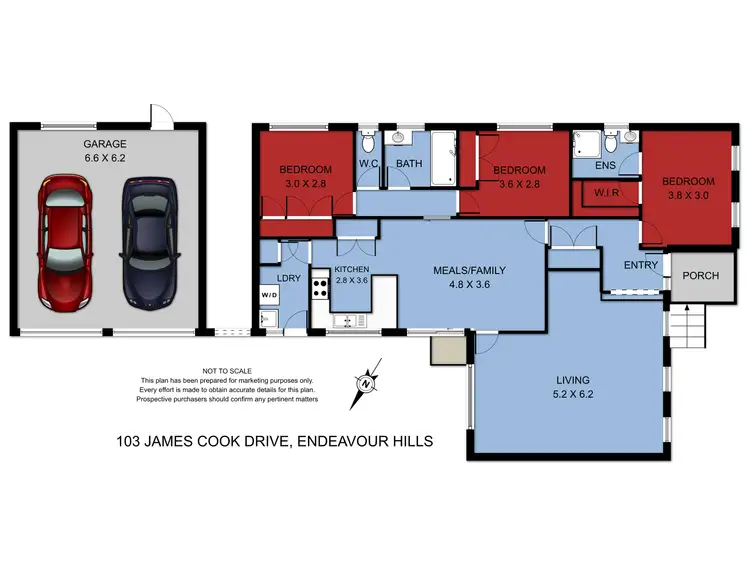 Floorplan of Homely house listing, 103 James Cook Drive, Endeavour Hills VIC 3802