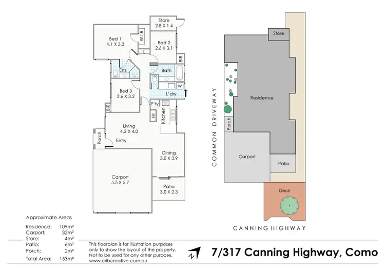 Floorplan of Homely villa listing, 7/317 Canning Highway, Como WA 6152