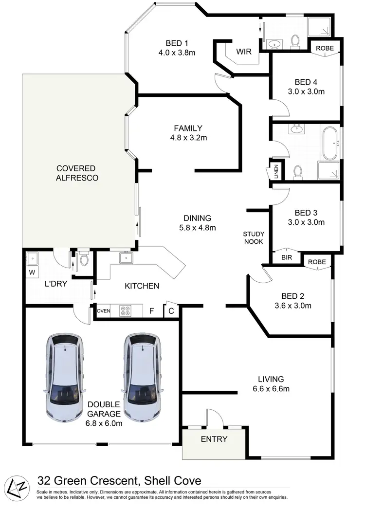 Floorplan of Homely house listing, 32 GREEN CRESCENT, Shell Cove NSW 2529