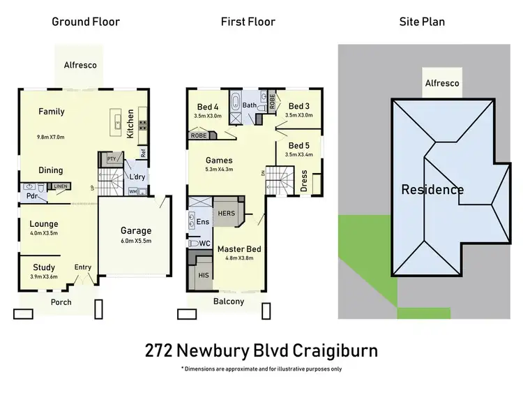 Floorplan of Homely house listing, 272 Newbury Boulevard, Craigieburn VIC 3064