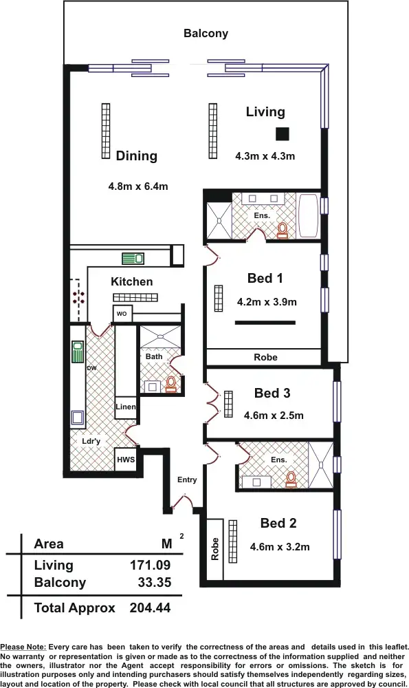 Floorplan of Homely apartment listing, 805/145 Brebner Drive, West Lakes SA 5021