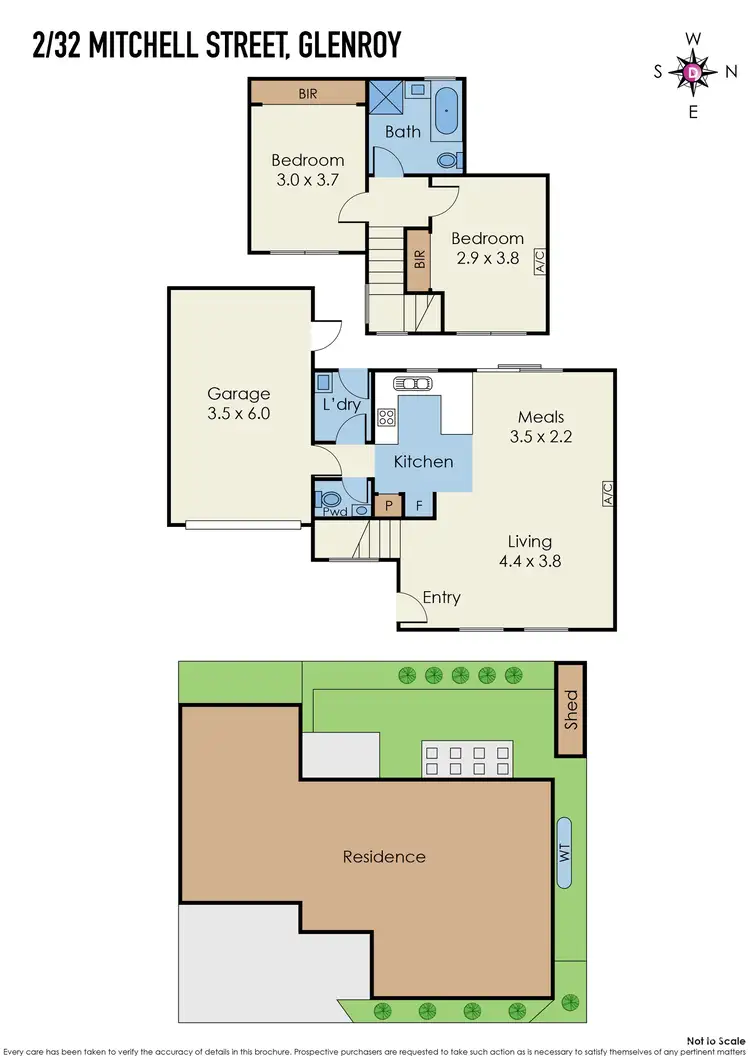 Floorplan of Homely townhouse listing, 2/32 Mitchell Street, Glenroy VIC 3046