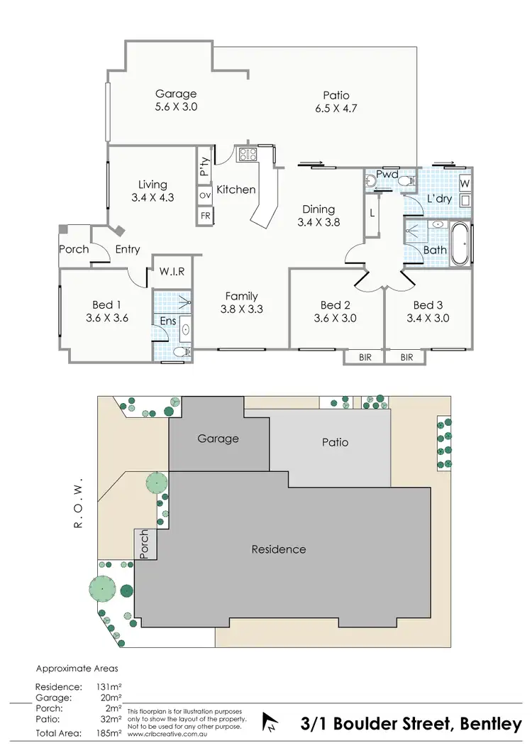 Floorplan of Homely villa listing, 3/1 Boulder Street, Bentley WA 6102