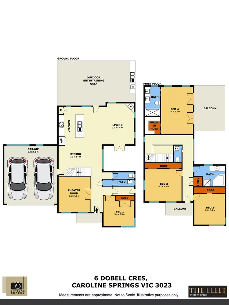Floorplan of Homely house listing, 6 Dobell Crescent, Caroline Springs VIC 3023