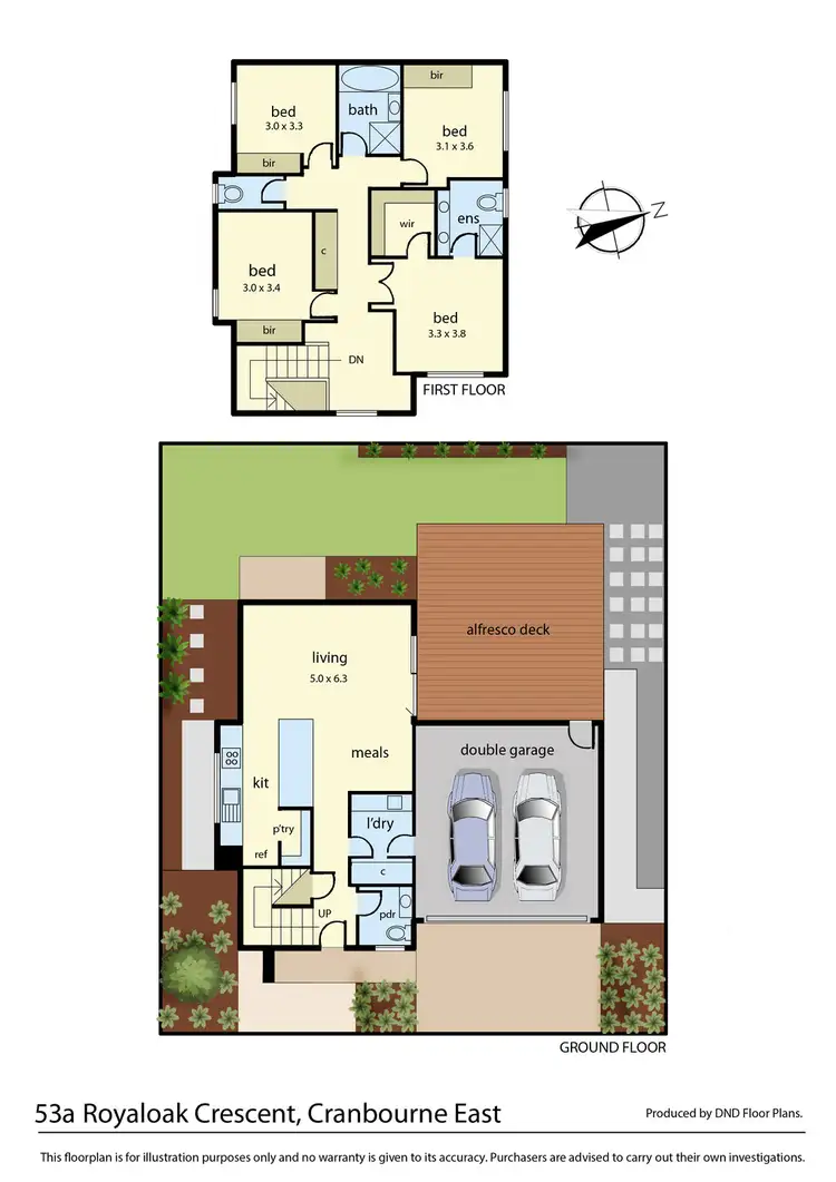 Floorplan of Homely house listing, 53a Royaloak Crescent, Cranbourne East VIC 3977