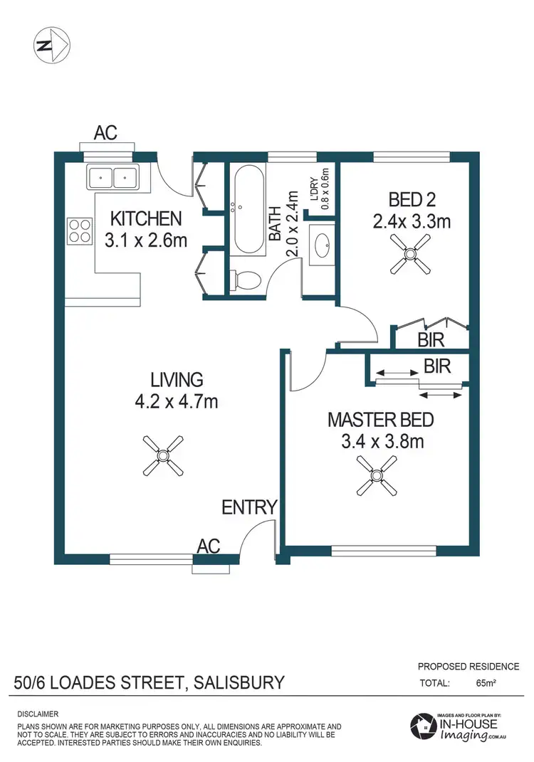 Floorplan of Homely house listing, Unit 50, 6 Loades Street, Salisbury SA 5108
