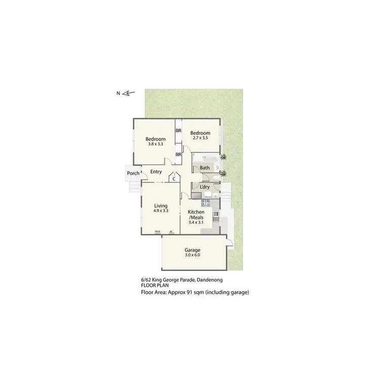 Floorplan of Homely unit listing, 6/62 King George Parade, Dandenong VIC 3175