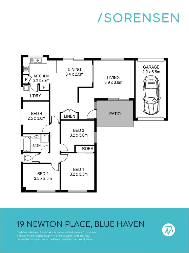 Floorplan of Homely house listing, 19 Newton Place, Blue Haven NSW 2262