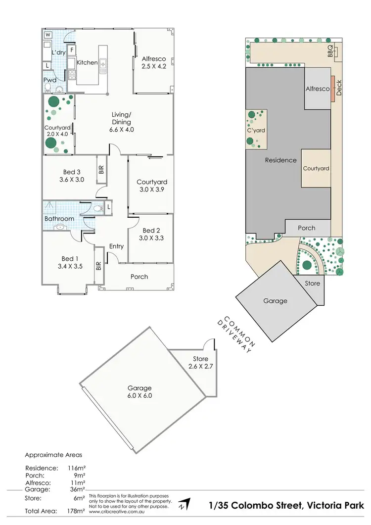 Floorplan of Homely villa listing, 1/35 Colombo Street, Victoria Park WA 6100