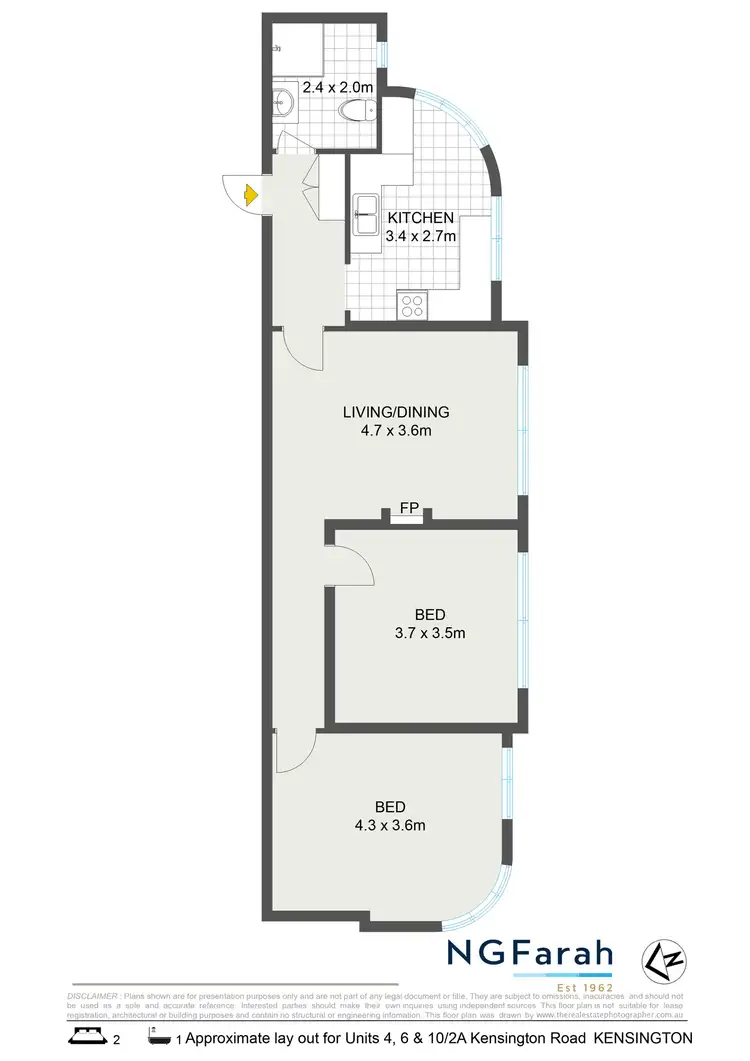 Floorplan of Homely unit listing, 6/2A Kensington Road, Kensington NSW 2033