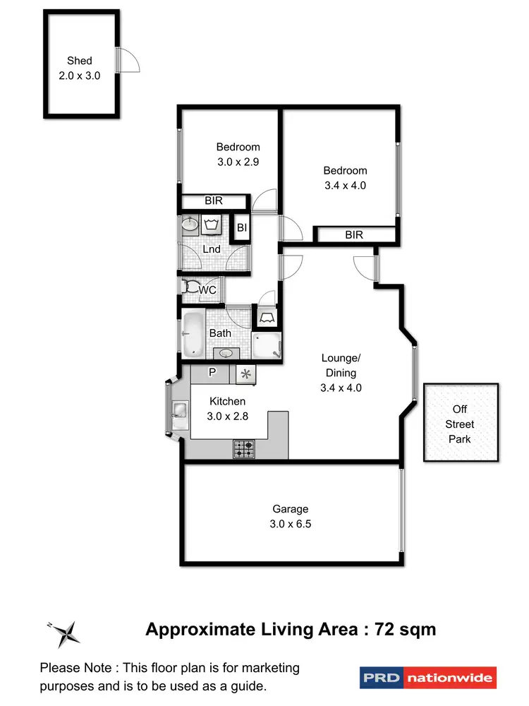 Floorplan of Homely unit listing, 2/28A Erebus Street, Warrane TAS 7018