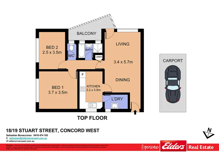 Floorplan of Homely unit listing, 18/19-21 Stuart Street, Concord West NSW 2138
