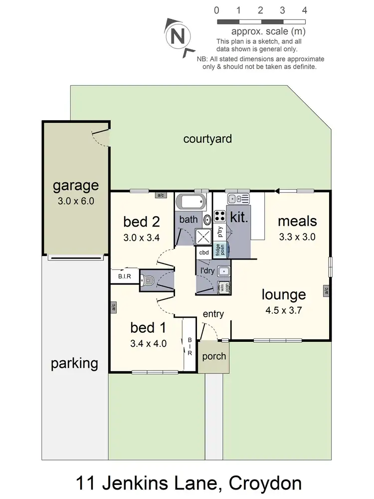 Floorplan of Homely unit listing, 11 Jenkins Lane, Croydon VIC 3136