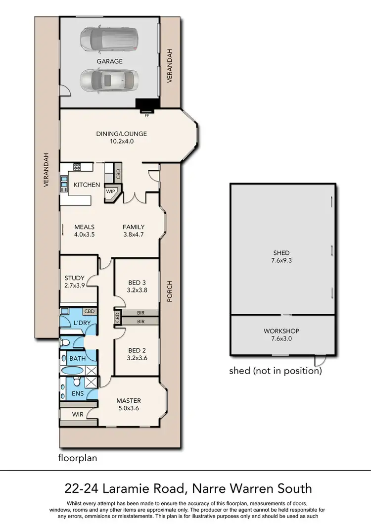 Floorplan of Homely house listing, 22-24 Laramie Road, Narre Warren South VIC 3805
